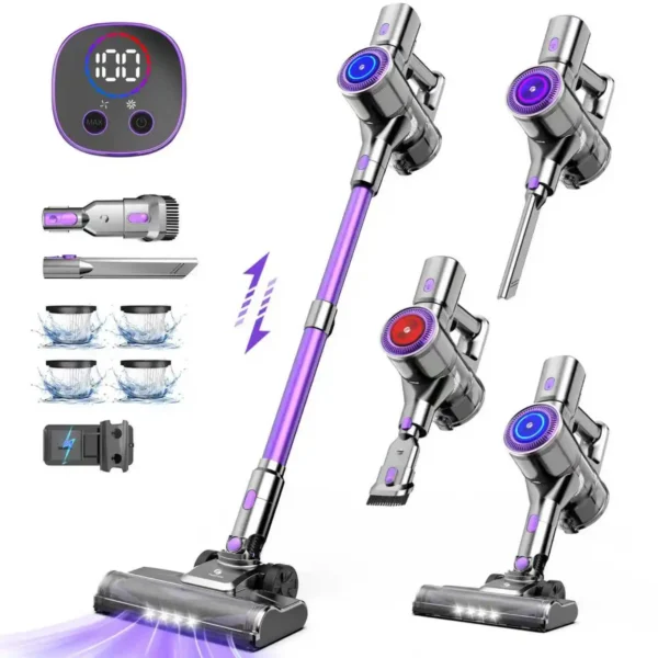 Fixtfixer X7 Akku-Staubsauger, 60KPa/400W, 6-in-1-Handstaubsauger und Standstaubsauger mit Doppelfunktion Leichtes Design, mit b
