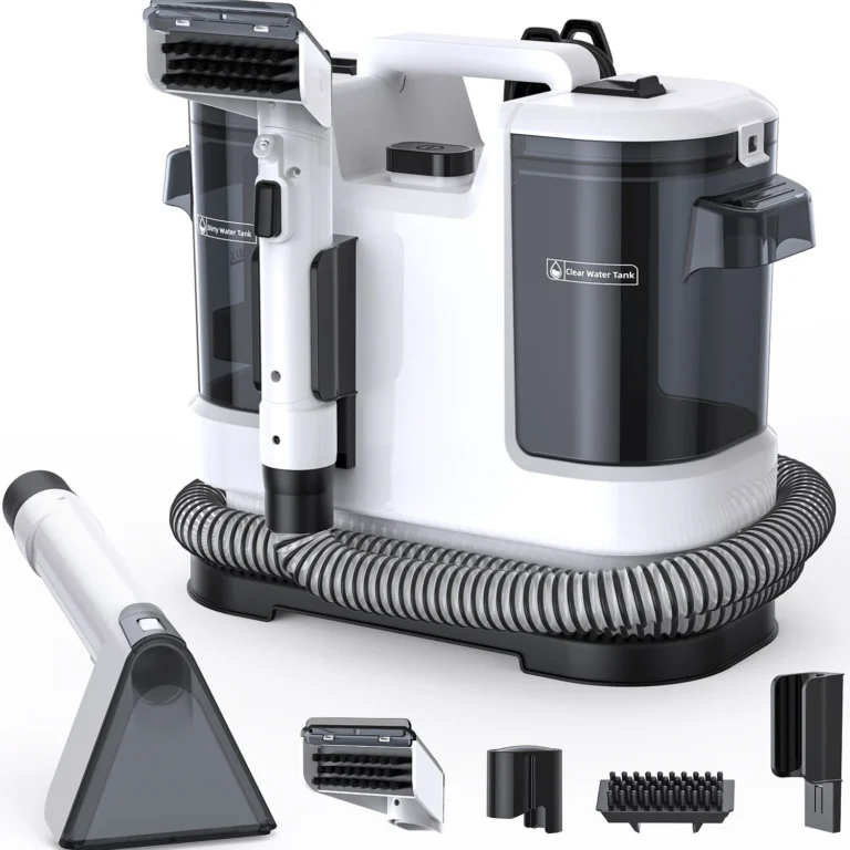 450W Handstaubsauger für Teppiche, 15KPa Tragbarer Fleckenentferner für Auto, Sofa, Tierhaare, Sprüh- und Saugfunktion, Integrierte Reinigungsmaschine mit 2 Abnehmbaren Wassertanks, 150cm Schlauch 2