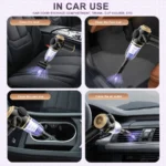 BELIBUY 9000Pa Kabelloser Auto-Staubsauger, Smart-Display mit HEPA-Filter, Geeignet für die Reinigung von Autositzen, Tastaturen und Sofas 6
