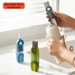 1 Stück Reinigungsbürste, Drei-in-Eins-Becherbürste, Reinigungsgerät für Wasserbecher, Thermosflaschen-Spaltbürste, U-förmige Becheröffnungsbürste, Becherdeckelbürste 3