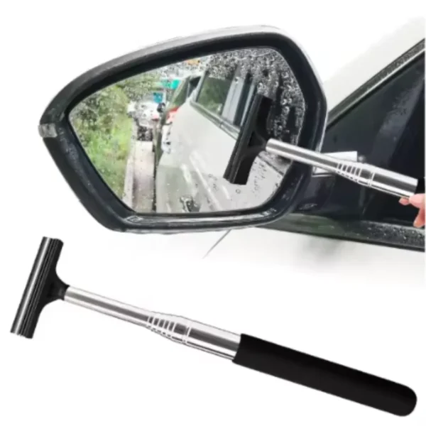 Auto-Rückspiegelreiniger, Glasnebelentferner, Schaber, Auto-Zubehör, Teleskop-Fensterreinigungsbürste mit Griff