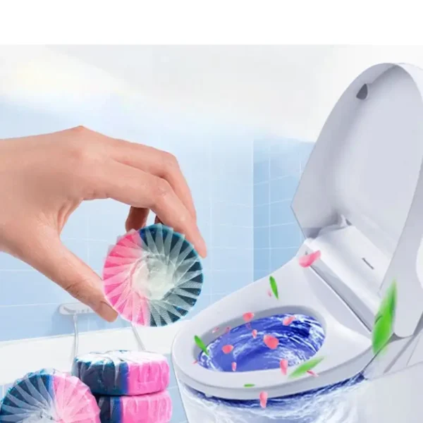 6/12 Stück langlebige Toilettenschüssel-Reinigungstabletten – nachhaltige Auslösetechnologie für robuste Flecken, automatischer Toilettenreiniger