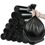 100/200/300 Stück Einweg-Müllbeutel, kleine schwarze Müllsäcke mit flachem Deckel, geeignet für Küche, Bad, Zuhause, Büro
