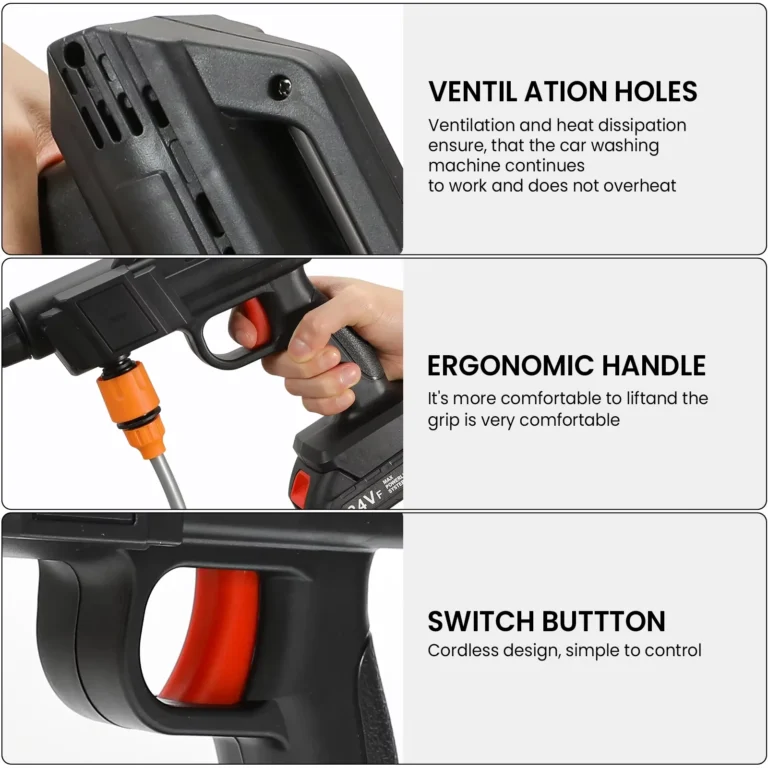 50Bar Akku-Hochdruckreiniger Waschmaschine Spray Wasserpistole Autowaschdruck Wasserreinigungsmaschine für Makita 24V Akku 2