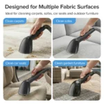 Lubluelu V2 Teppichreinigungsmaschine 16kPa Tragbarer Polsterreiniger Speziell für Haustierflecken Leistungsstarker Reiniger für Teppiche Sofas Matratzen 6