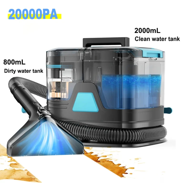C8 Wasser-Teppichreiniger 20KPa Starke Saugkraft Handlicher Fleckenreiniger Doppelter Wassertank Fleckenentferner für Haustierflecken Sofa Auto
