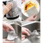 Edelstahl Gusseisen Reiniger Kette Mail Wäscher Pinsel Pan Net Home Kochgeschirr Küche Werkzeug Sauber Zubehör 6