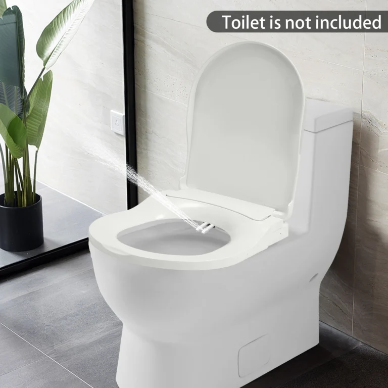 2,6 kg PP Smart Toilettensitz Doppeldüsen Drei Spüllöcher 0,08–0,8 MPa Wasserdruck 48 * 35 * 7,8 cm Umweltfreundliche Toilettenabdeckung
