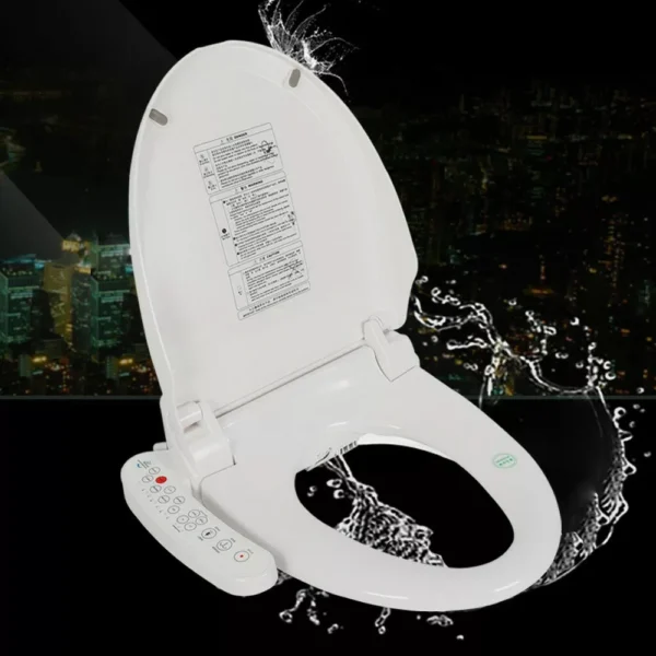 Elektrischer Bidet-Toilettensitz, intelligente automatische Desodorierung, längliche, beheizte Selbstreinigung für Badezimmer