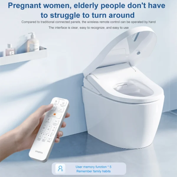 SMARTMI Intelligente Toilettenabdeckung, Heizung, Toilettenabdeckung, Reinigung, Körperreiniger, Deodorant, antibakteriell, Trocknung mit warmer Luft