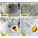 1 Stück DIY Badezimmer-Bodenfliesen- und Küchenreinigungsbürste für Bohrmaschinen, Kunststoff-PP-Wannen- und Duschreinigungswerkzeug 3