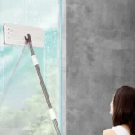 Wisch- und Eimerset für Zuhause, flaches Wisch- und Eimersystem, Wischen für die Bodenreinigung und Wandreiniger, mit 2 wiederverwendbaren Wischpads 3