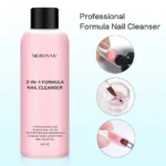 8oz Nail Cleanser 2 in 1 (Poly Nail Extension Gel Slip Solution+Professioneller Nagelreiniger) Nagellackentferner Fusselfreier Slip 2