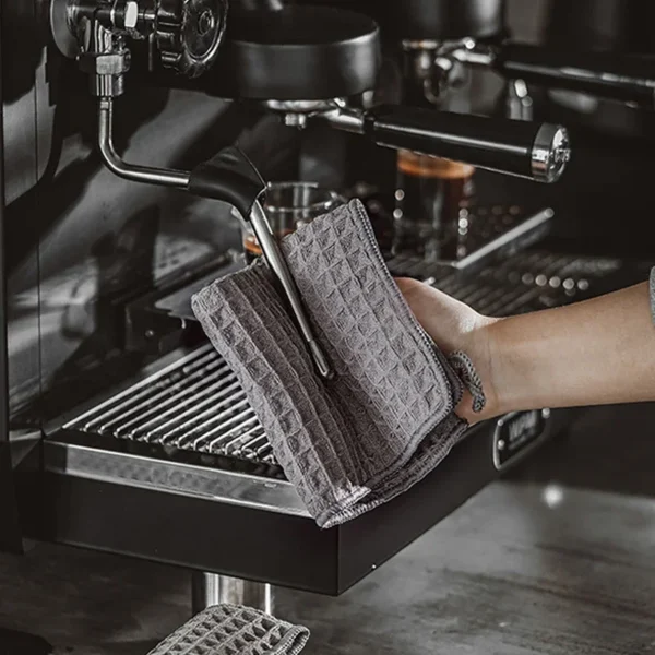 Super saugfähiges Barista-Bar-Handtuch, Kaffeemaschine, spezieller Lappen, kein Flusen, quadratisches Handtuch, Reinigungstuch, Kaffeemaschine, Reinigungstuch