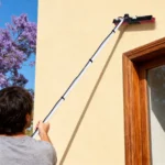 Solarpanel-Reinigungsbürste und Stange, 11 m, ausziehbarer Fensterreiniger, hohes Fensterreinigungsset, verstellbare Glasbürste für den Außenbereich 7
