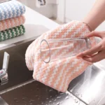 5/10 Stück Mikrofaser Küchentücher Super Saugfähige Reinigungstücher Antihaft-Öl-Wischtücher Haushaltsreinigungstücher 3