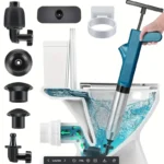 Leistungsstarke Toilettenkolben Edelstahl Rohr Bagger Entblocker Pneumatische Hochdruck Baggerarbeiten Air Drain Blaster Werkzeugset