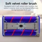 Verbesserter weicher Doppelrollenbürsten-Bodenkopf für Dyson V7 V8 V10 V11 V15 Staubsaugerteile mit grünen Scheinwerfern, elektrischer Bodenkopf 5