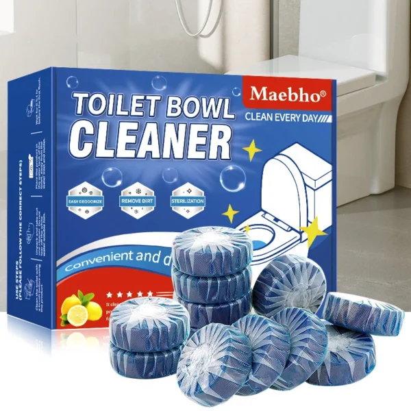 12/24 Stück Toilettenreinigungs-Brausetabletten zum Entfernen von Skala und gelben Flecken, erfrischende Dekontamination und Desodorierung