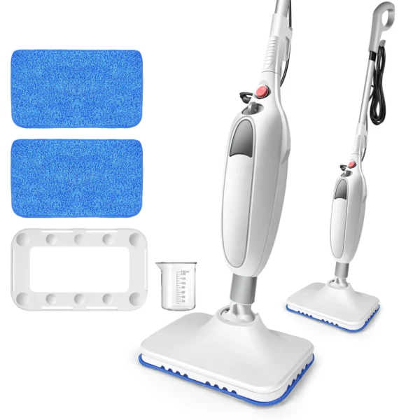 1500W Elektrischer Dampfmop mit 400ml Wassertank, 2 waschbare Pads - Integriertes Design, 4,8m Kabel, schnelles Aufheizen, hohe Dampfmenge, Reinigung mehrerer Böden und Teppiche, Dampfmenge ＞28g/min