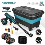 200Bar Bürstenloser Hochdruckreiniger Elektrische Wasserpistole mit Eimer Autoreiniger Sprühpistole für Makita 21V Akku