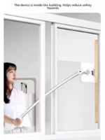 Einziehbares Fensterreinigungswerkzeug für den Außenbereich, doppelseitiger Teleskop-Wischer, Lazy Cleaner für die Reinigung von Fensterglas im Haushalt 5