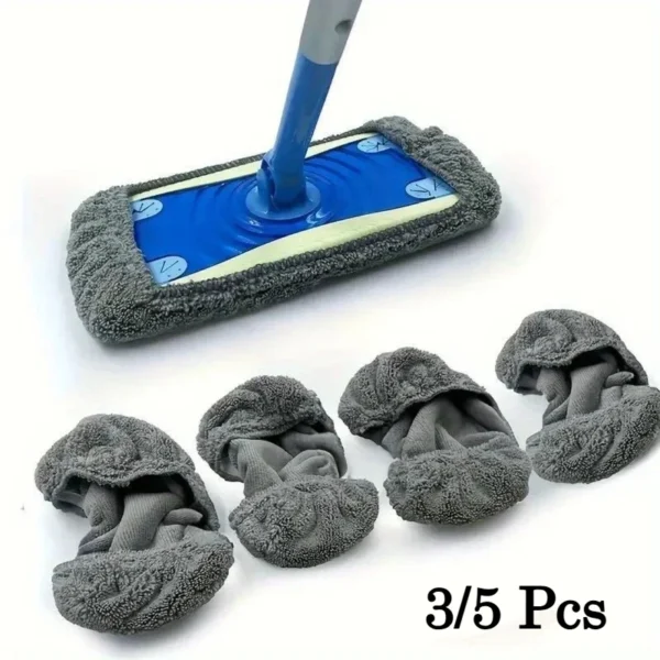3/5 Stück wiederverwendbare Mikrofaser-Mopptücher, saugfähige Ersatzpads, passend für Swiffer Flachmopp, Reinigungszubehör für Zuhause und Badezimmer
