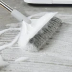 Rotierende Bodenreinigungsbürste mit Langem Griff Fensterabzieher Steifborstiger Besen Mopp 2-in-1 für Badezimmer Küche Boden- und Fugenreinigung 2