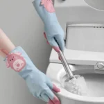 1 Paar rutschfeste Spülhandschuhe mit Cartoon-Motiv, verlängerte Wäsche-Reinigungshandschuhe, wiederverwendbare, reißfeste Küchen-Reinigungshandschuhe 3