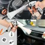 9,2 Bar Hochdruck-Luftpistole Pneumatische Autoreinigungspistole mit Bürstendüse Tornado-Staubabscheider Lufteinlassanschluss Detailing-Werkzeug für Autoinnenraum 6