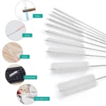 Flaschenreinigungsbürsten-Set, 10-teilig, Edelstahl, Weiche Borsten, Pipetten- und Strohhalm-Bürsten, Vielseitige Haushaltsreinigungswerkzeuge 2