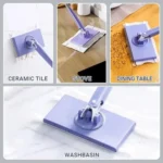Snap-Grip Clever Mini-Mopp für Nass- und Trockenreinigung mit Praktischem Automatischem Tuchwechsel-Clip, Wischmopp-Stiel, Haushaltsreinigungswerkzeuge 2