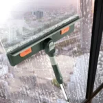 4-in-1-Fensterputzmopp, Fensterreiniger, Glaswischer, verlängert, drehbar, mit Silikonschaber, Fensterputzwerkzeuge für den Haushalt 6