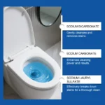 Leistungsstarker Toilettenschüssel-Reiniger, Pulverentferner, effektiv gelbe Flecken auflösen, Entkalkung, beseitigt schlechte Gerüche, Toilettenreiniger-Puder 2