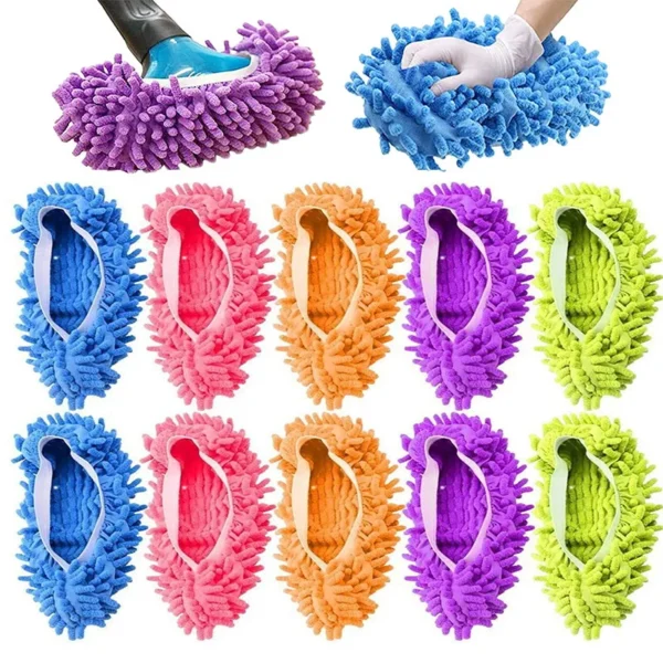 1-2-3-4PCS Multifunktions Boden Staub Reinigung Hausschuhe Schuhe Faul Wischen Schuhe Hause Boden Reinigung micro Faser Reinigung Schuhe