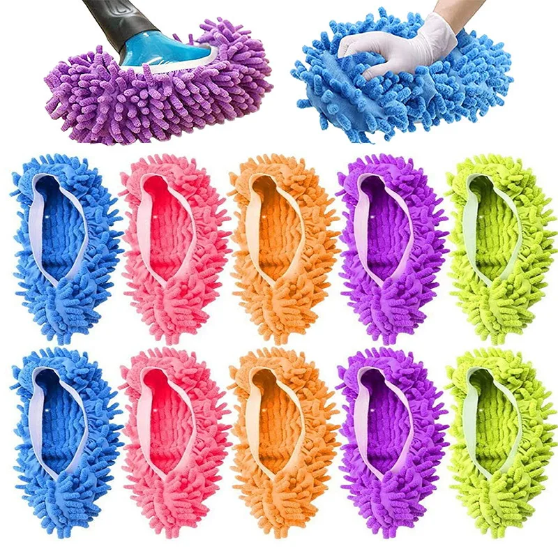1-2-3-4PCS Multifunktions Boden Staub Reinigung Hausschuhe Schuhe Faul Wischen Schuhe Hause Boden Reinigung micro Faser Reinigung Schuhe