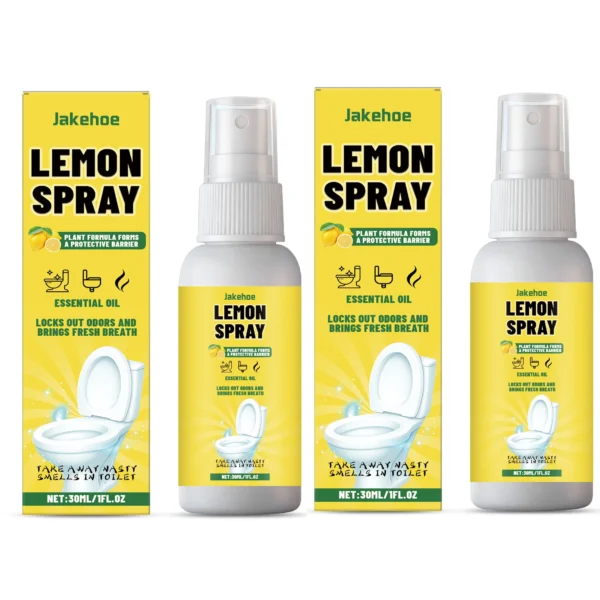 30 ml tragbares Deodorant-Spray, Lufterfrischer, Toiletten-Geruchsbeseitigung, Reinigungsmittel, Badezimmer-Deodorant, langlebiger Zitronengeschmack