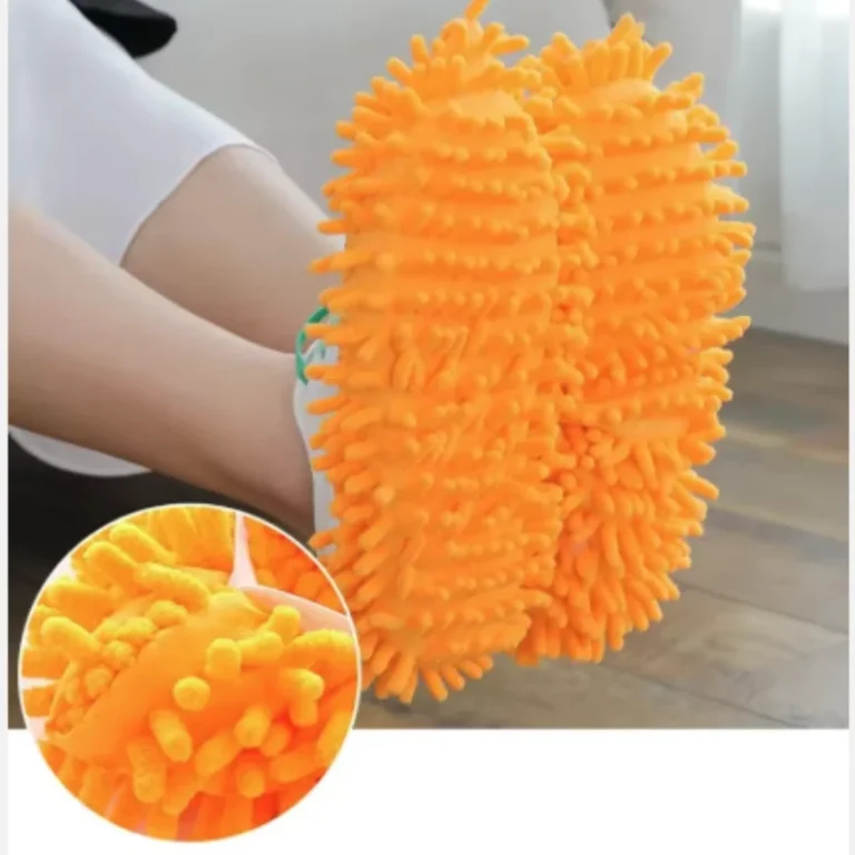 1 Paar Mopp-Hausschuhe für die Hausreinigung, Staubentfernung, waschbar, wiederverwendbar, Lazy Floor Wall Cleaning, Schuhüberzüge für einfache Reinigung zu Hause 2