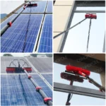 Professionelles Solarpanel-Reinigungsbürsten-Set mit 30/36 Fuß teleskopischem, wassergespeichnetem Stangensystem, Fensterabzieher mit langem Griff 5