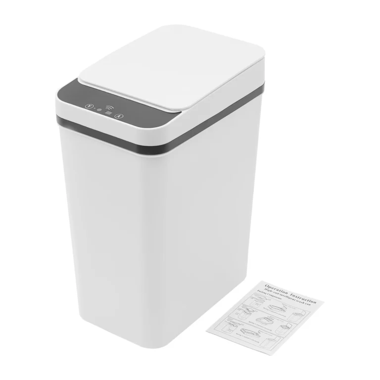Berührungsloser Induktions-Mülleimer |   8L Schwarz/Grau/Weiß Elektrischer Mülleimer mit automatischem Sensor für Badezimmer/Küche/Wohnzimmer 2