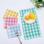 5/10 Stück Baumwoll-Geschirrtücher in verschiedenen Farben, Waffelgewebe-Küchentuch, saugfähige, schnell trocknende Reinigungstücher, Küchenbedarf 5