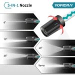 YOFIDRA 3-Gang Bürstenloser Hochdruck-Autowaschpistole 220 Bar Elektrische Wasch- und Sprühpistole für Makita 21V Akku 4