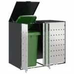 Abfalleimer für 3 Behälter, Anthrazit, großer Küchen-Recyclingbehälter zur Abfalltrennung, moderner Pedal-Mülleimer 4