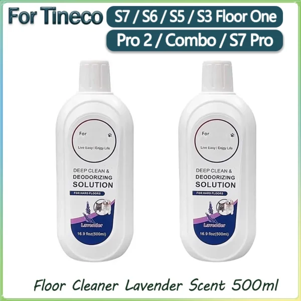 Für Tineco FLOOR ONE S3/S5/Pro2/Combo/S7Pro All Series Reinigungslösung Roboter-Staubsauger-Bodenreiniger Lavendelduft 500 ml