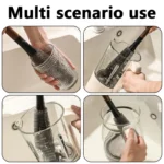 2-in-1-Tassenbürste, multifunktionale Reinigungsbürste für Sojamilchmaschinen, zum Waschen von Töpfen und Geschirr, Reinigungsbürste mit langem Griff 5