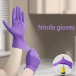 20/50/100/200/4001000 Stück Einweghandschuhe aus violettem Nitril, geeignet für Autoküchen, Gartenarbeit und Hausmannskost 4