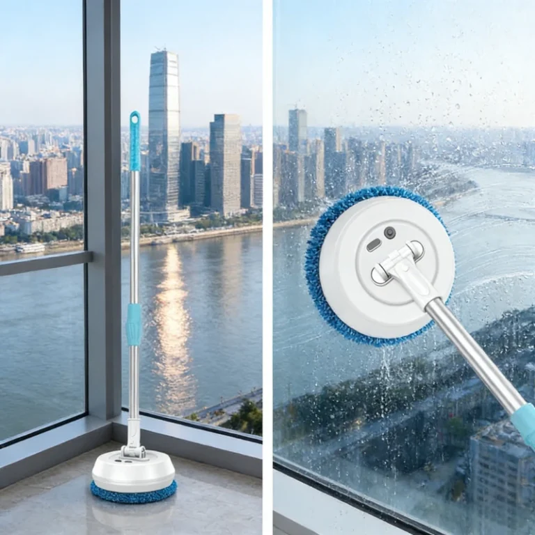 Elektrischer Bodenwischer, kabelloser Wischmopp-Reiniger, automatischer 2-in-1 Nass- und Trockenreiniger für Haus, Auto, Glas, Decke, Tür, Fenster, Scheuersaugmaschine 2