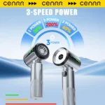 CENRR Neuer Auto-Staubsauger, kabellos, Mini, leistungsstarker tragbarer Hand-Autoreiniger, LED-Leistungsanzeige, Geschenklampe, Luftpistole, 7500 mAh 4