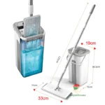 Mopp Magic Floor Squeeze Squeeze Mop mit Eimer, flacher Eimer, rotierender Mopp zum Waschen von Boden, Haus, Hausreinigung, Reiniger, einfach 2020 neu 6