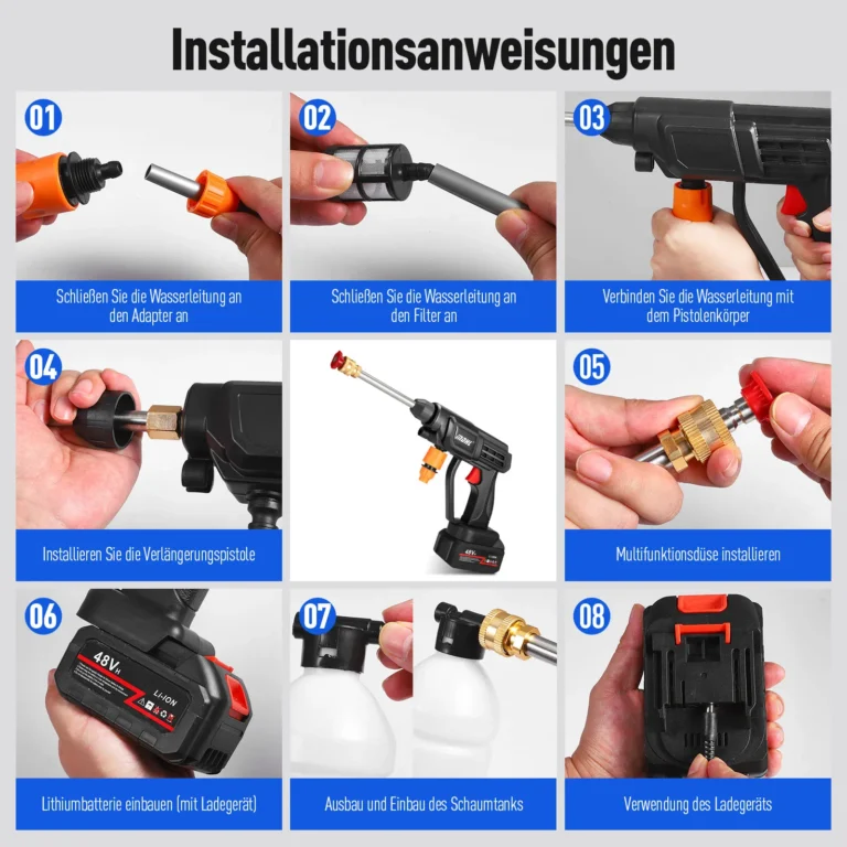 Kabelloser Jet-Wash Autowäscher Kabelloser Hochdruckreiniger Tragbarer Hochdruckreiniger Leichtgewicht 2